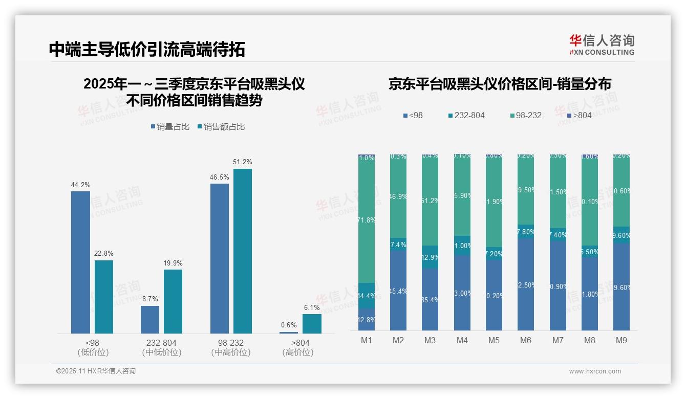 据华信人咨询报告：抖音吸黑头仪低价销量占比40.7%-2025年11月-吸黑头仪-38
